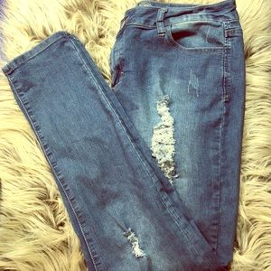 Wax Jean Distressed denim